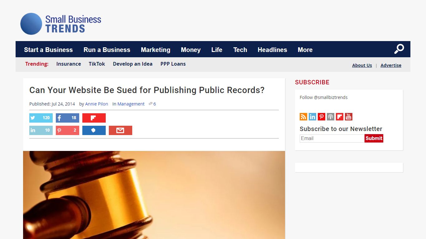 Can Your Website Be Sued for Publishing Public Records?